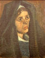 Peasant woman with green shawl painting by Vincent van Gogh at Beaux-Arts Museum. Lyon, France.
