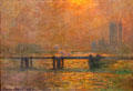 Thames at Charring-Cross London painting by Claude Monet at Beaux-Arts Museum. Lyon, France.