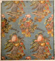Flower vases design woven silk hanging at Musées des Tissus. Lyon, France.