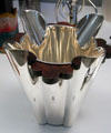 Silvered metal & ebony Camille bucket by Borek Sipek for Driade of Italy at Musées des Arts Décoratifs. Lyon, France.