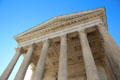Corinthian columns & pediment of Maison Carrée. Nimes, France.