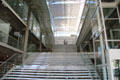 Stairway leading up to Nimes museum of modern art at Carrée d'Art. Nimes, France.