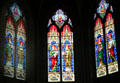 Stained glass windows of St Trophime church. Arles, France.