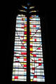 Modern stained glass window at St-Sauveur Cathedral. Aix-en-Provence, France.