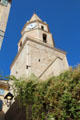 Octagonal bell tower sits on medieval foundations of Eglise des Accoules. Marseille, France.