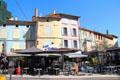 Public square with sidewalk cafes. Orange, France