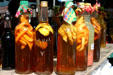 Fruit flavored liquors in St Antoine Central Market. Pointe-à-Pitre, Guadeloupe.