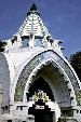 Budapest Zoo entrance with ring of sculpted polar bears considered to be oldest zoo in the world. Hungary.