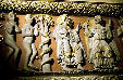 Adam & Eve carving in Szent Péter Székesegyház Cathedral, Pécs. Hungary.