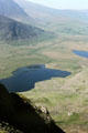 An aerial view from Connor Pass Road on Dingle Peninsula. Ireland.
