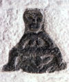 Fertility symbol carved in wall of Bunratty Castle. Ireland.