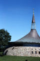 Modern round St Aengus church near Grianan of Aileach. Ireland.