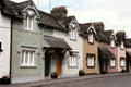 Streetscape with colorful houses. Trim, Ireland.
