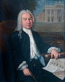 Portrait of Italian architect Alessandro Maria Gaetano Galilei who designed main facade of Castletown House. Ireland.