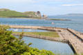 View of Howth harbor entrance from Martello Tower. Howth, Ireland.