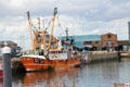 Working boat at Howth harbor. Howth, Ireland.