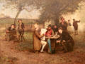News of the Land League painting by Howard Helmick at National Gallery of Ireland. Dublin, Ireland.