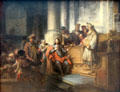 Christ in Synagogue at Nazareth painting by Gerbrand van den Eeckhout at National Gallery of Ireland. Dublin, Ireland.
