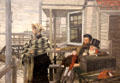 The Three Crows Inn, Gravesend painting by James Tissot at National Gallery of Ireland. Dublin, Ireland.