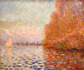Argenteuil basin with Single Sailboat painting by Claude Monet at National Gallery of Ireland. Dublin, Ireland.