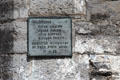 Plaque to 4 IRA soldiers executed at by Free State Army on Nov. 17, 1922 at Kilmainham Gaol. Dublin, Ireland.