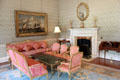 Sitting area with Louis XIV couch & chairs from Palace of Versailles, a gift of France, in state drawing room at Aras an Uachtarain. Dublin, Ireland.