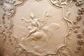 Sculpted ceiling detail in Apollo Room at Dublin Castle. Dublin, Ireland.