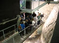 Visiting Viking & Norman foundations beneath Dublin Castle. Dublin, Ireland.