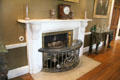 Dining room fireplace at Emo Court. Ireland.