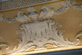 Detail of decorated baroque stucco ceiling prob. by plasterer known as St Peter's Stuccodore in dining room at Russborough House. Ireland.