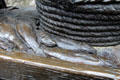 Fish detail of Molly Malone statue by Jeanne Rynhart on Suffolk Street. Dublin, Ireland.