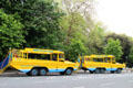 Amphibious tourist buses at St Stephen's Green. Dublin, Ireland.