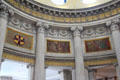 Murals 1914-8 by James Ward in rotunda of Dublin City Hall. Dublin, Ireland.