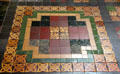 Antique floor tiles at St Patrick's Cathedral. Dublin, Ireland.