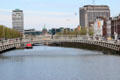 Ha'penny Bridge over River Liffey. Dublin, Ireland.