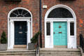 Merrion Square is noted for its variety of Georgian-style doors. Dublin, Ireland.