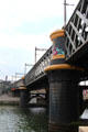 Loopline rail bridge over River Liffey. Dublin, Ireland.