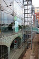 Glass & tensioned metal facade of Irish Emigration Museum. Dublin, Ireland.
