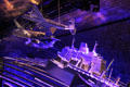 Ships & planes representing evolution of emigration at Irish Emigration Museum. Dublin, Ireland.