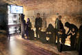 Profiles of people leaving Ireland for better life elsewhere at Irish Emigration Museum. Dublin, Ireland.