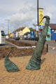 Sculpture near waterfront at Dingle. Dingle, Ireland.
