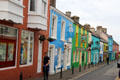 Multi-colored shop row in Dingle. Dingle, Ireland.