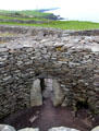 Interior of beehive hut on Dingle Peninsula. Ireland.