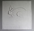 Relief of rabbit at Great Blasket Centre museum on Dingle Peninsula. Ireland.
