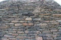 Detail of stone work of Gallarus Oratory on Dingle Peninsula. Ireland.