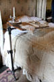 Bedside reading & candle stand in Olive's bedroom at Strokestown Park. Vesnoy, Ireland.
