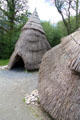 Recreation of Mesolithic settlement at Irish National Heritage Park. Ireland.