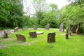 Replica of Megalithic circle of stones at Irish National Heritage Park. Ireland.
