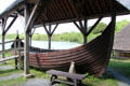 Replica of Viking longboat at Irish National Heritage Park. Ireland.