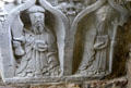 Carved stone saints at Jerpoint Abbey. Ireland.